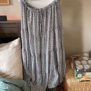Animal print maxi skirt